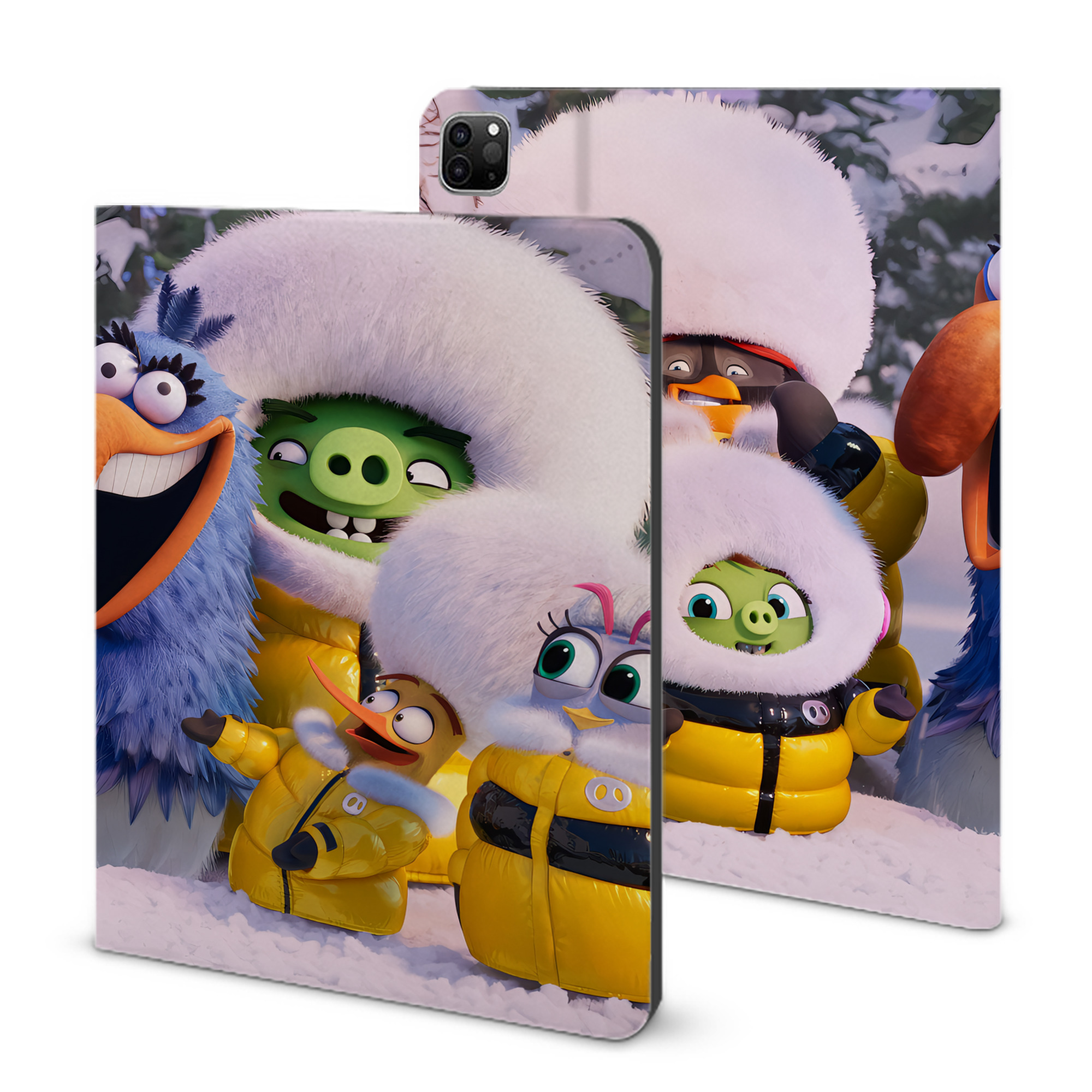 （画像用） Angry Birds アングリーバード IPad ケース ブック型 PUレザー TPU 耐衝撃 軽量 薄型 ペン収納なし 全面保護 IPad 各モデル対応